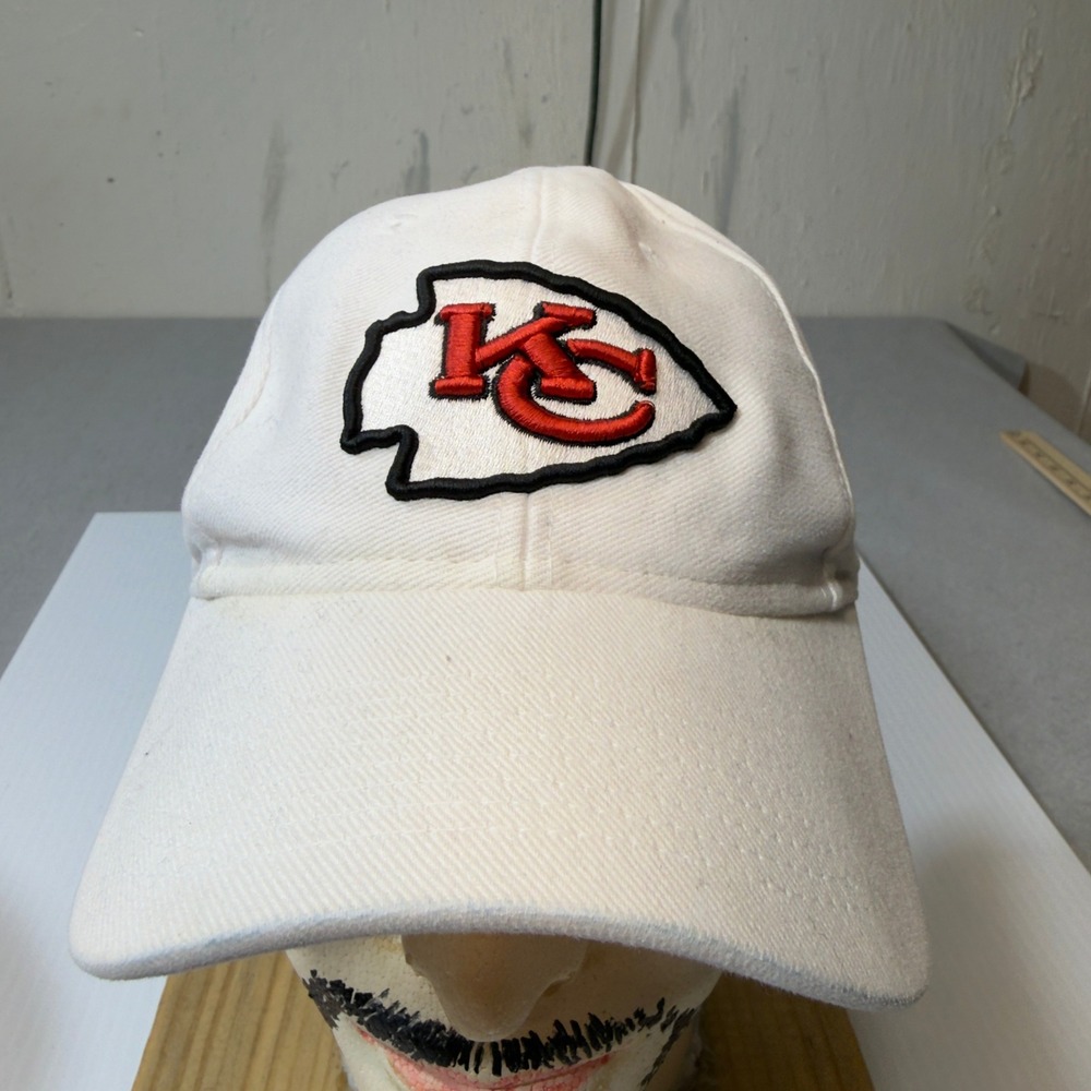 White Kansas City Chiefs NFL Reebok Baseball Cap‎ Hat Adjustable